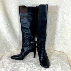 Chloé Leather Knee-High Boots Black Leather size 8.5 IT 38.5